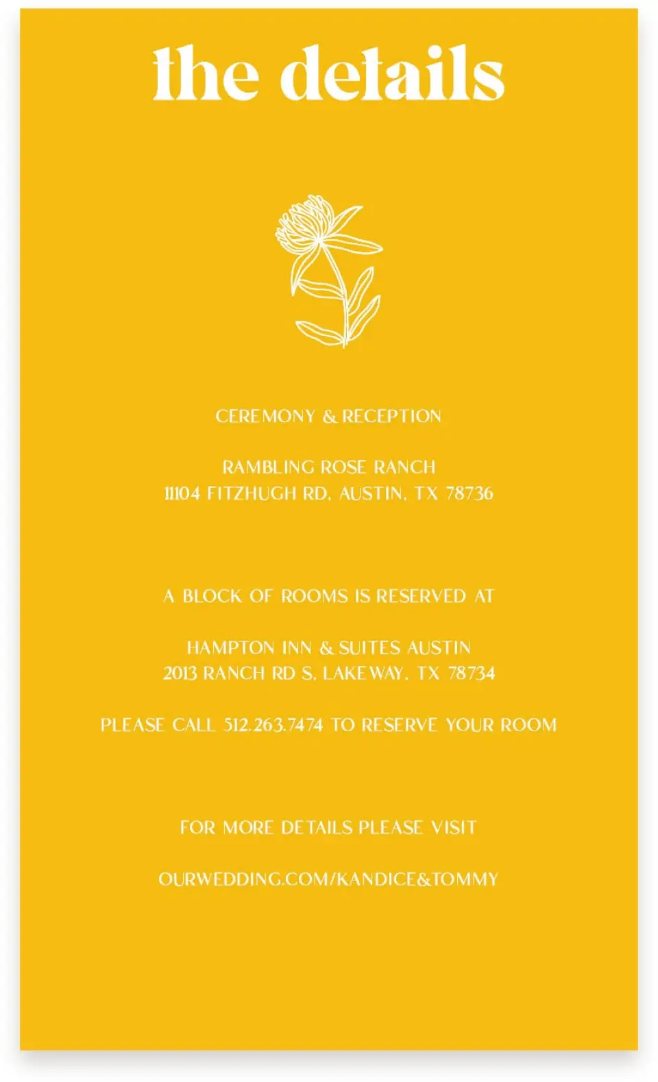 This is a  4" x 6.75" Enclosure Cards (Pocket Invitation) called The Kandice printed in full color on Premium Smooth paper