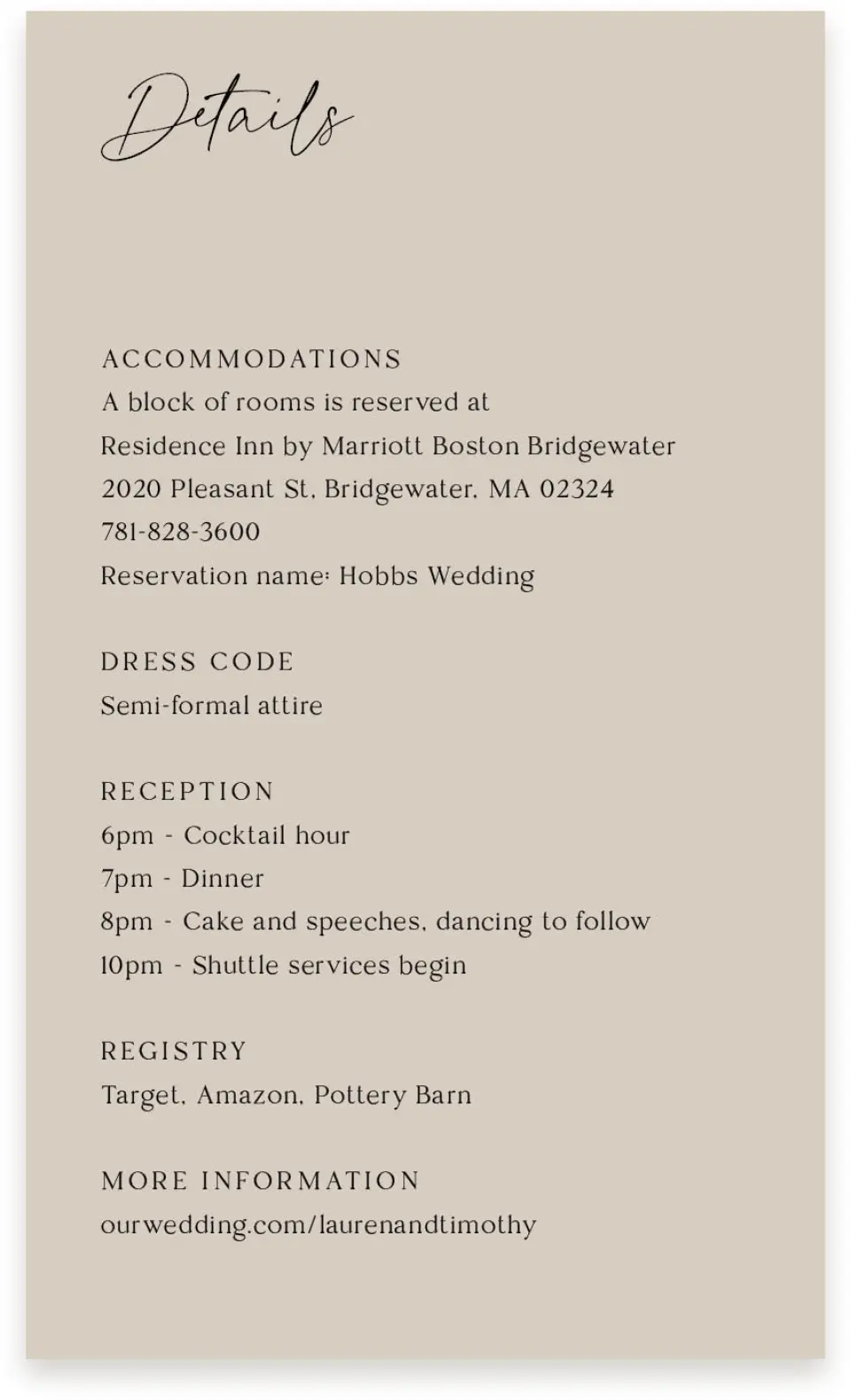 This is a  4" x 6.75" Enclosure Cards (Pocket Invitation) called The Lauren printed in full color on Premium Smooth paper
