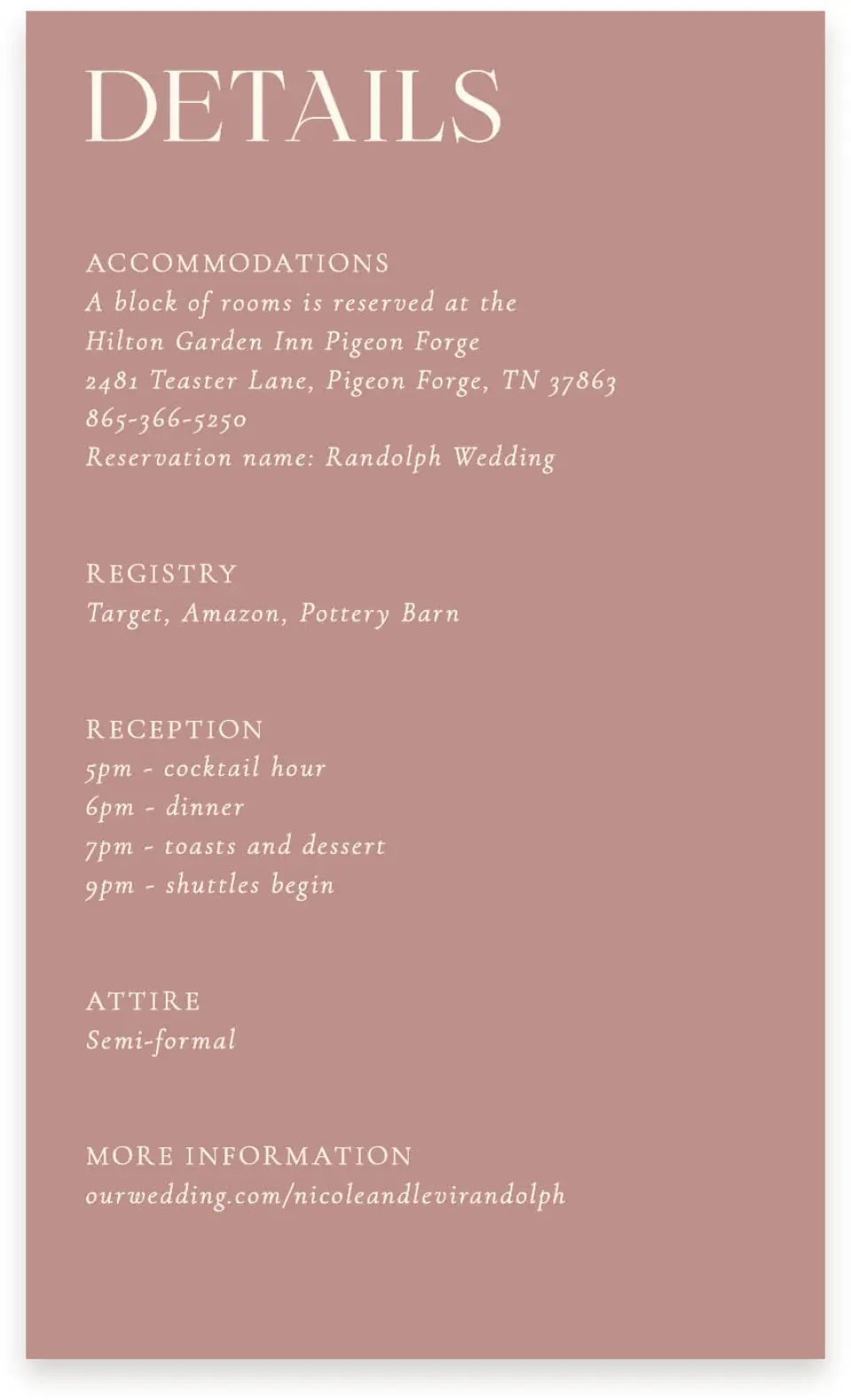 This is a  4" x 6.75" Enclosure Cards (Pocket Invitation) called The Nicole printed in full color on Premium Smooth paper
