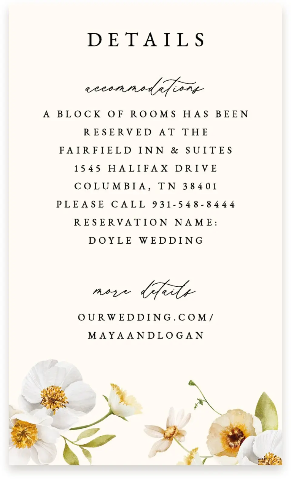 This is a  4" x 6.75" Enclosure Cards (Pocket Invitation) called Charming Cosmos printed in full color on Premium Smooth paper