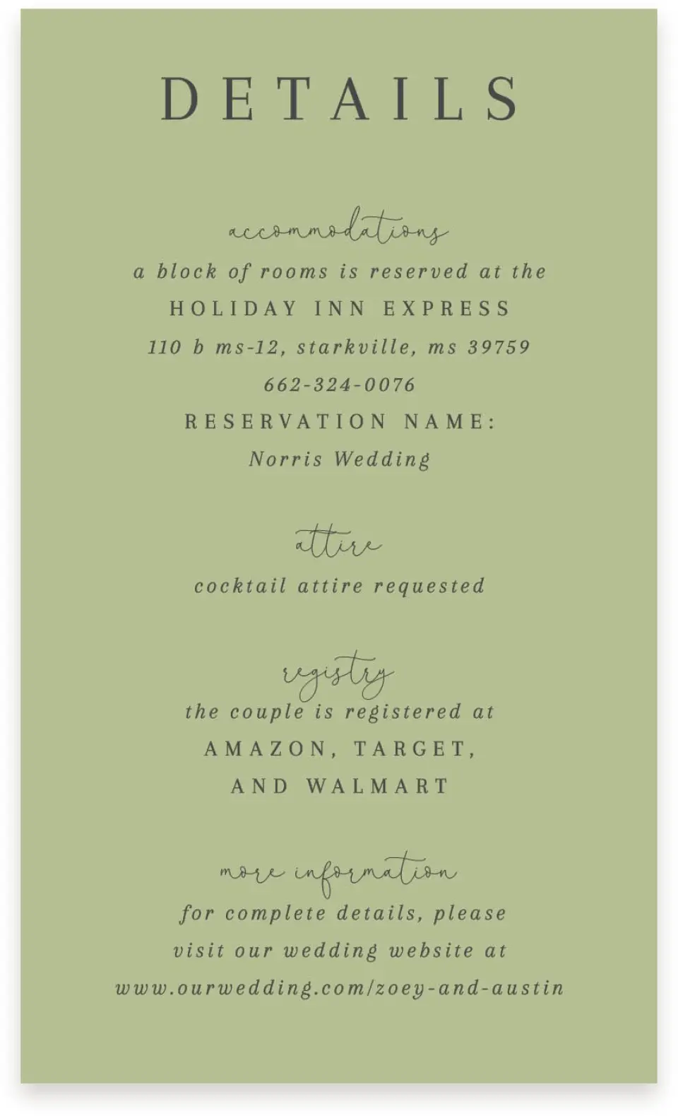 This is a  4" x 6.75" Enclosure Cards (Pocket Invitation) called The Zoey printed in full color on Premium Smooth paper