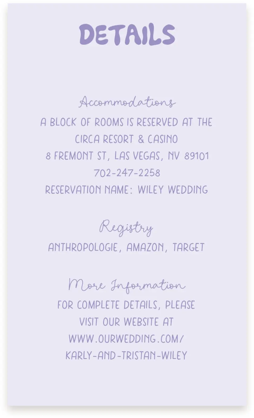 This is a  4" x 6.75" Enclosure Cards (Pocket Invitation) called The Karly printed in full color on Premium Smooth paper