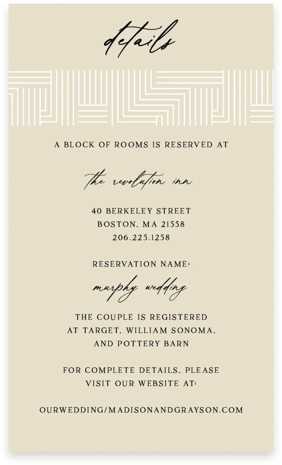 This is a  4" x 6.75" Enclosure Cards (Pocket Invitation) called Love Maze printed in full color with Gold foil on Premium Smooth paper