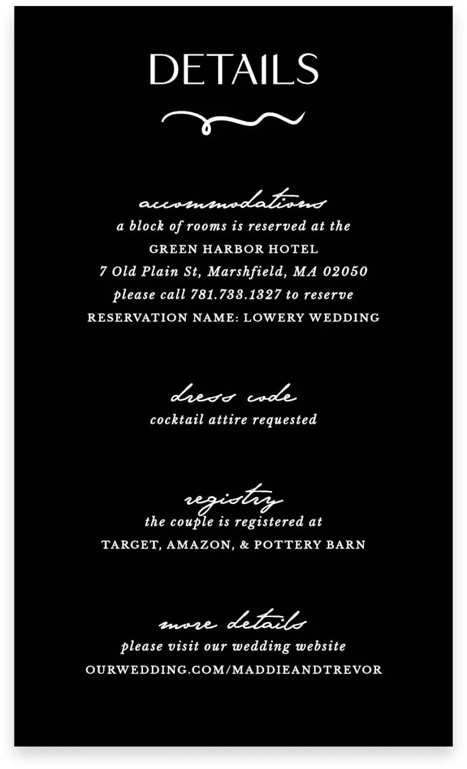 This is a  4" x 6.75" Enclosure Cards (Pocket Invitation) called The Madison printed in full color on Premium Smooth paper