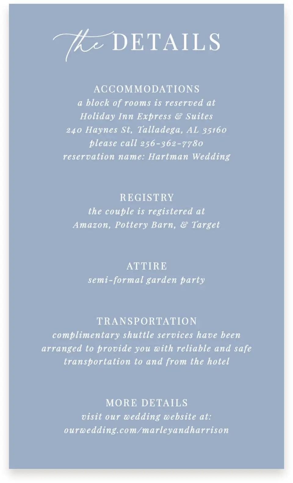 This is a  4" x 6.75" Enclosure Cards (Pocket Invitation) called Blue Blossoms printed in full color on Premium Smooth paper