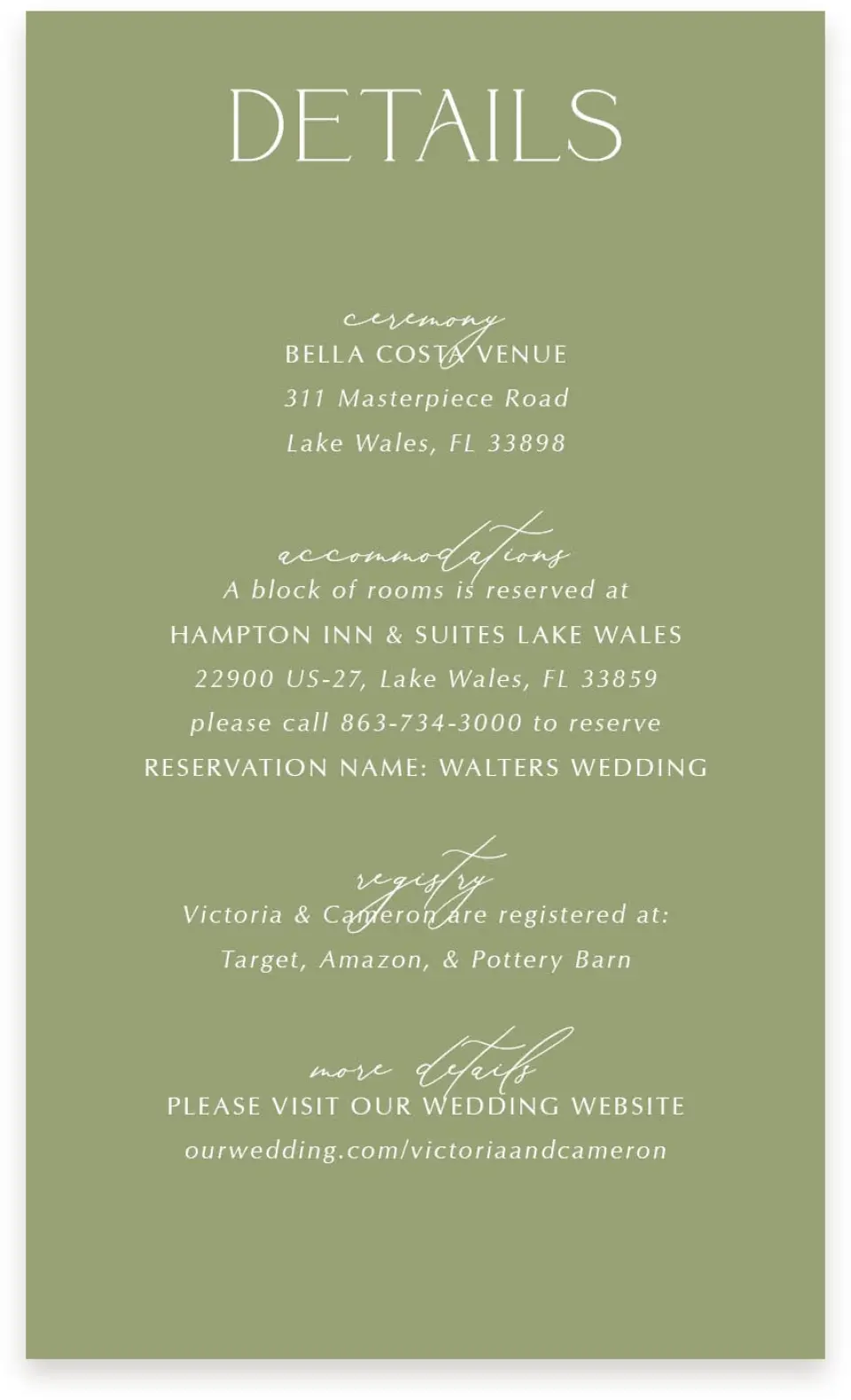 This is a  4" x 6.75" Enclosure Cards (Pocket Invitation) called The Victoria printed in full color on Premium Smooth paper