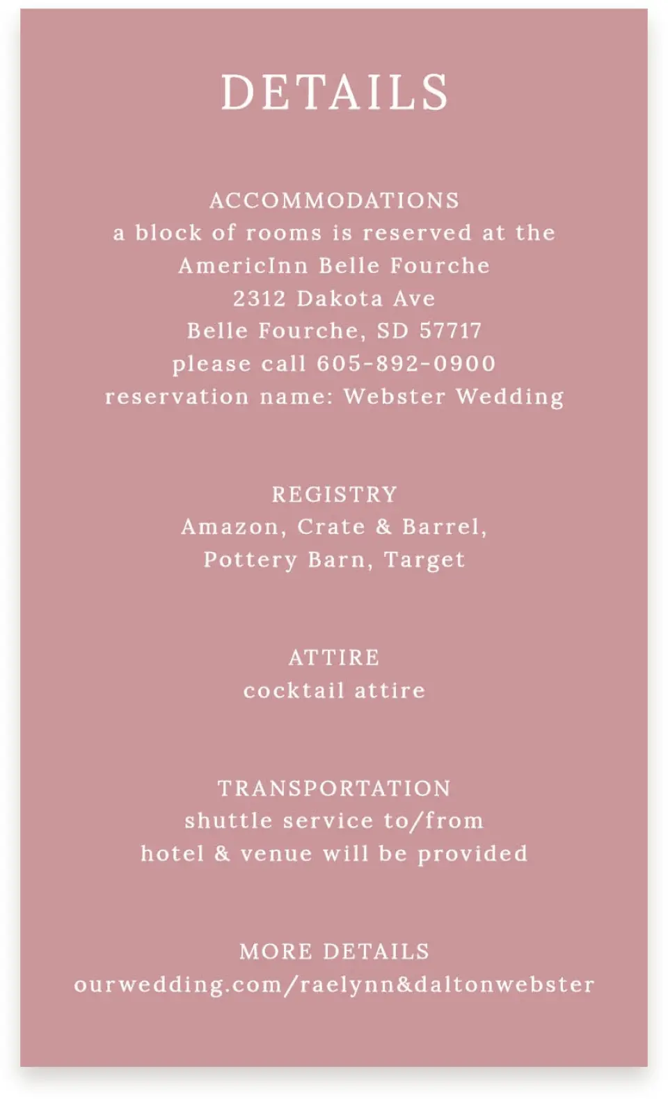 This is a  4" x 6.75" Enclosure Cards (Pocket Invitation) called Blushing Rose printed in full color on Premium Smooth paper