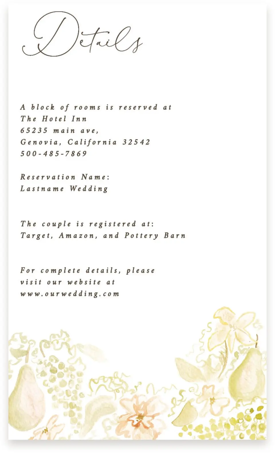 This is a  4" x 6.75" Enclosure Cards (Pocket Invitation) called Royal Glory printed in full color on Premium Smooth paper
