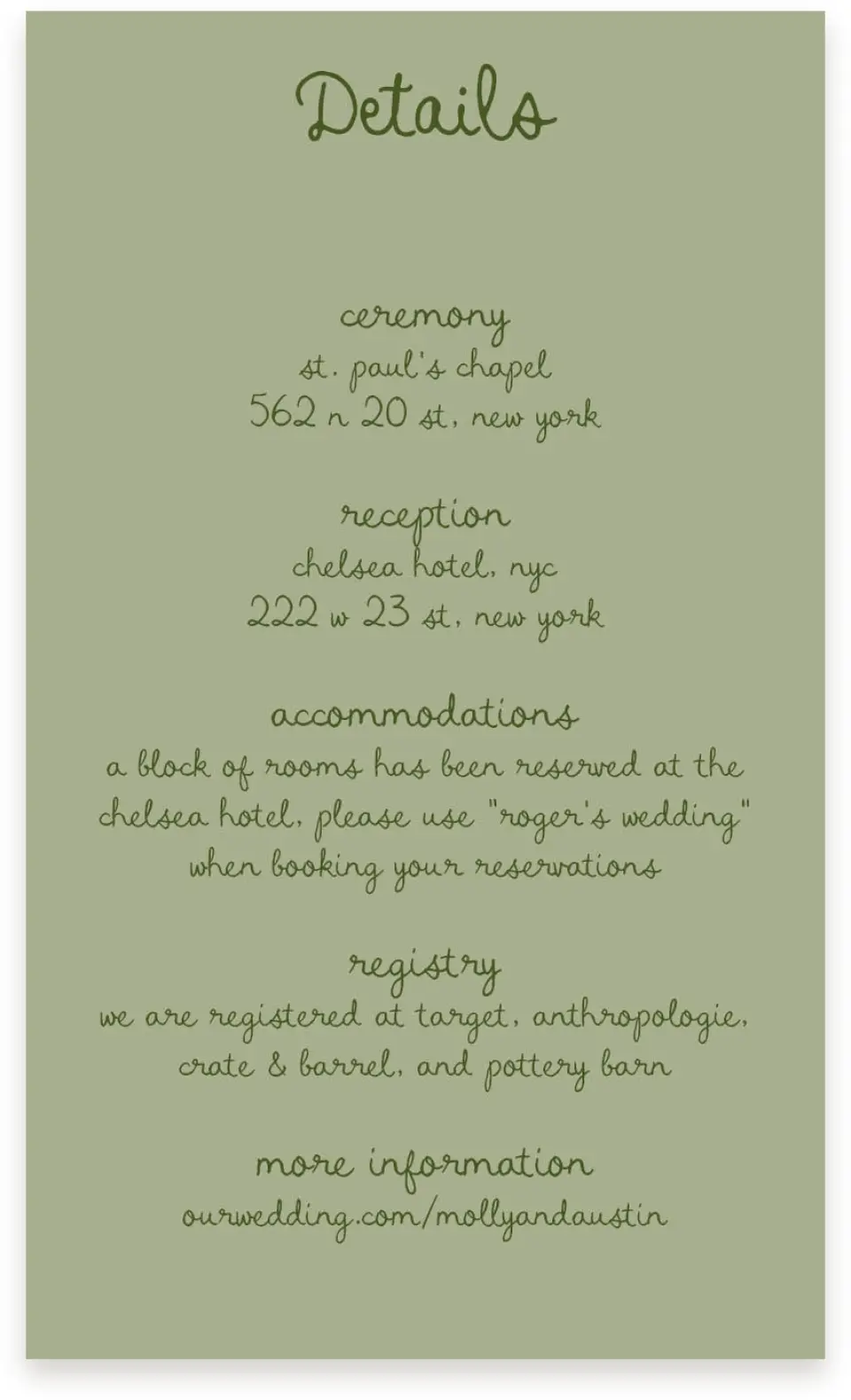 This is a  4" x 6.75" Enclosure Cards (Pocket Invitation) called Evergreen Elegance printed in full color on Premium Smooth paper
