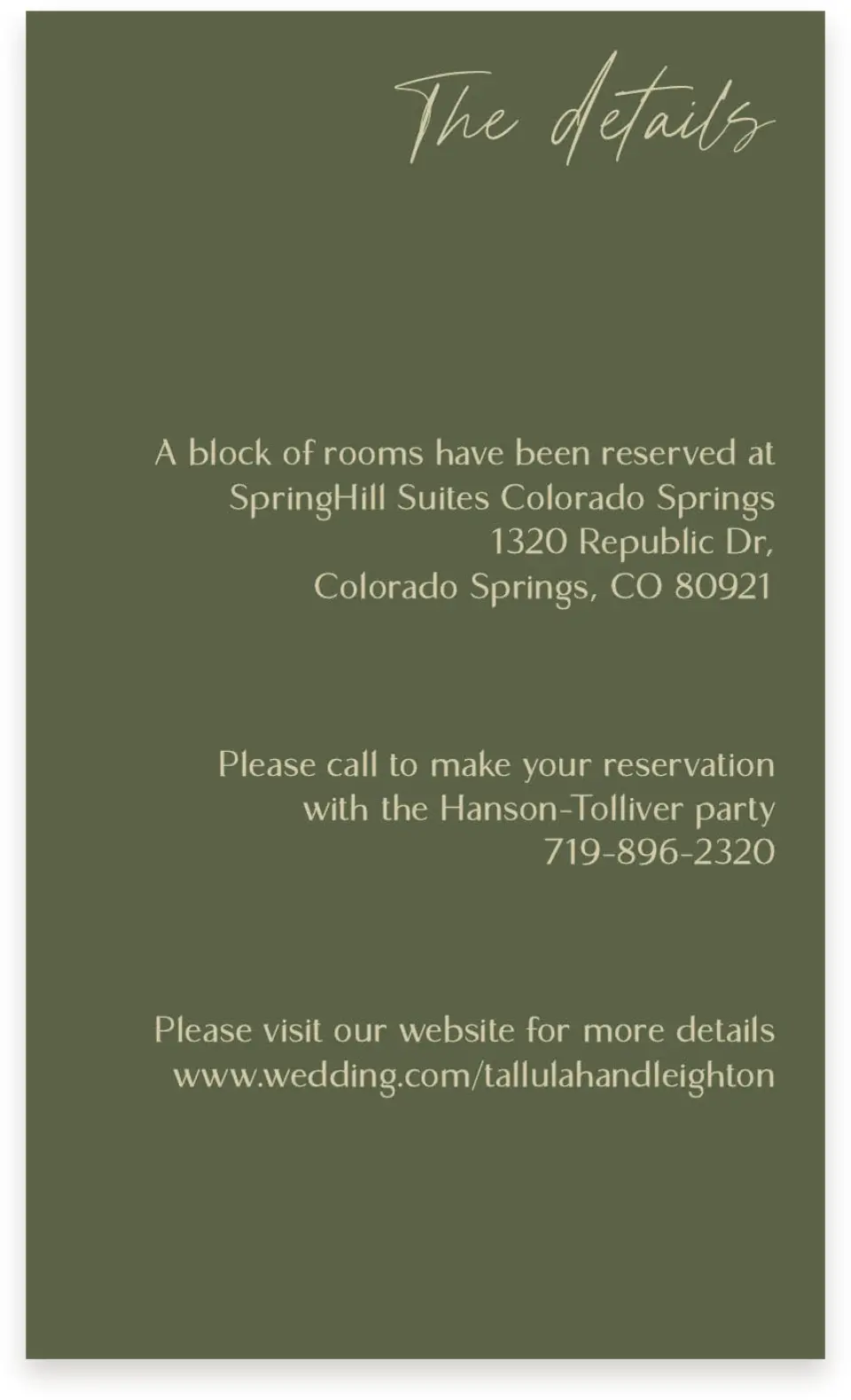 This is a  4" x 6.75" Enclosure Cards (Pocket Invitation) called Idyllic Love printed in full color on Premium Smooth paper