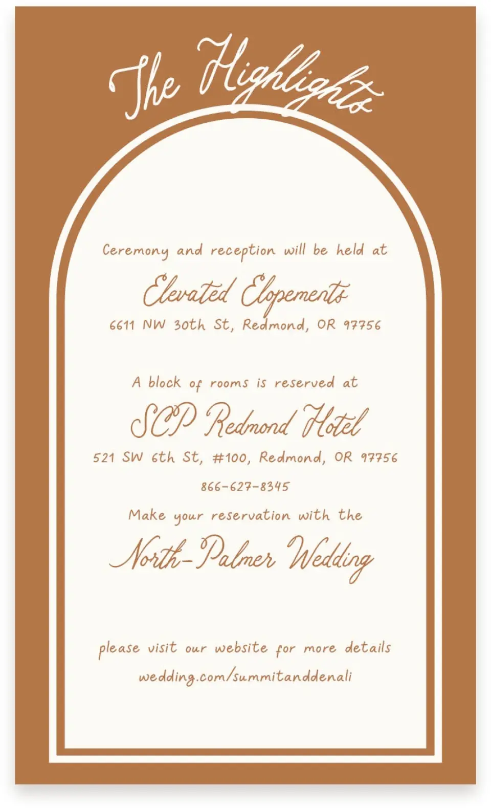 This is a  4" x 6.75" Enclosure Cards (Pocket Invitation) called Elevated Adventures printed in full color on Premium Smooth paper