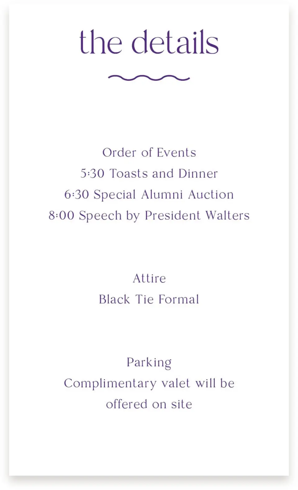 This is a  4" x 6.75" Enclosure Cards (Pocket Invitation) called Scholarly Soirée printed in full color on Premium Smooth paper