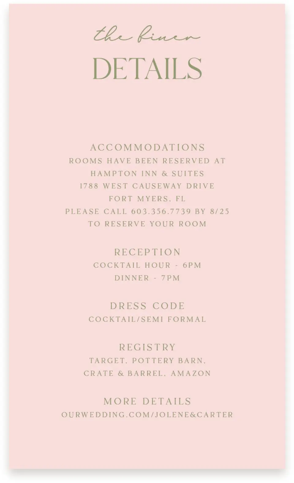 This is a  4" x 6.75" Enclosure Cards (Pocket Invitation) called The Jolene printed in full color on Premium Smooth paper