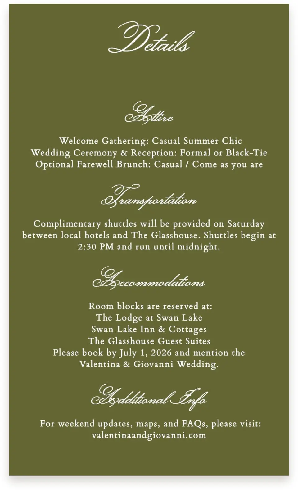 This is a  4" x 6.75" Enclosure Cards (Pocket Invitation) called Holloway printed in full color on Premium Smooth paper