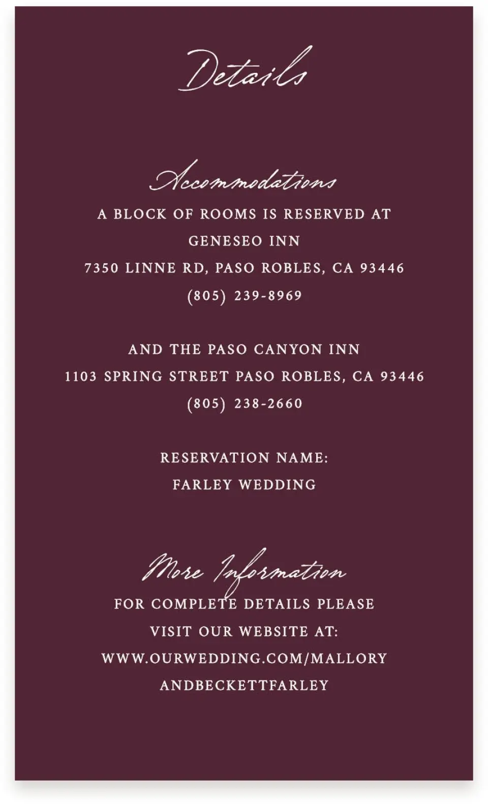 This is a  4" x 6.75" Enclosure Cards (Pocket Invitation) called Ivyhill printed in full color on Premium Smooth paper