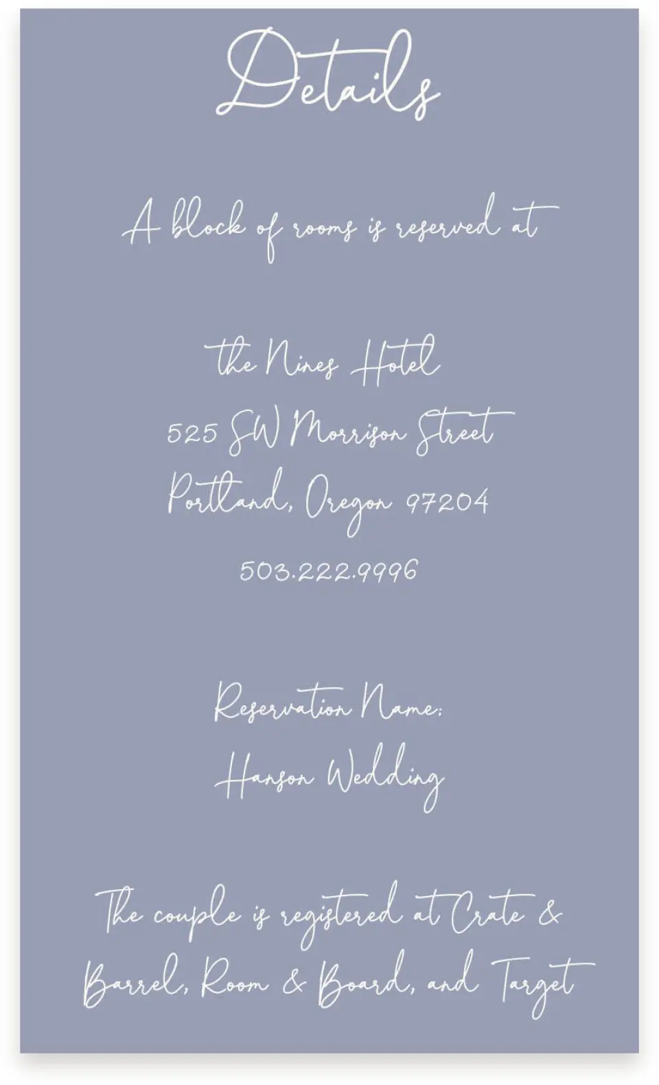 This is a  4" x 6.75" Enclosure Cards (Pocket Invitation) called Yours Truly printed in full color on Premium Smooth paper
