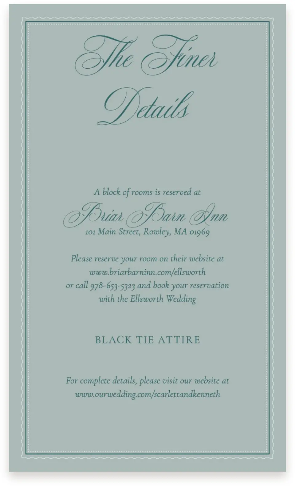 This is a  4" x 6.75" Enclosure Cards (Pocket Invitation) called Delicate Vintage printed in full color on Premium Smooth paper