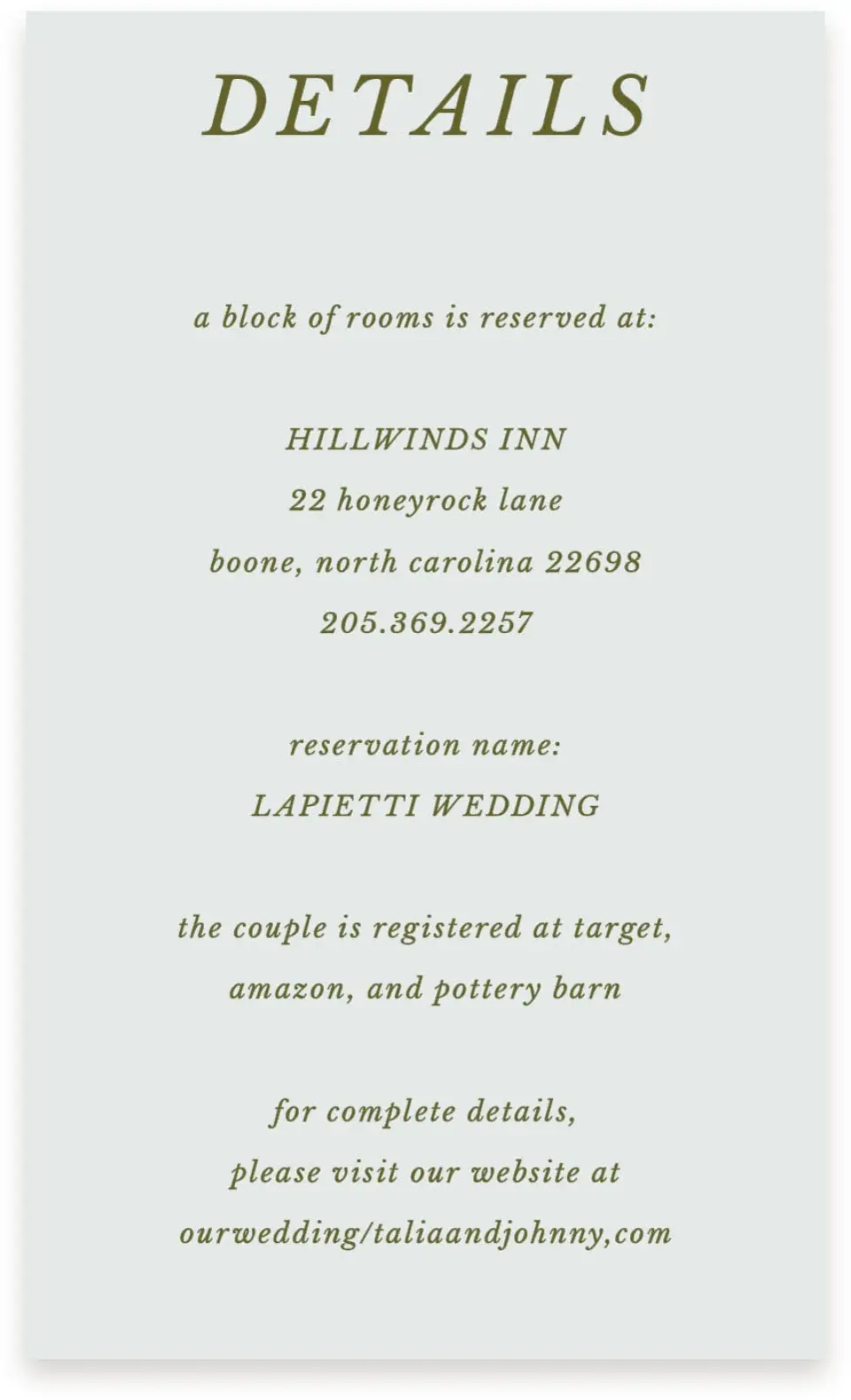 This is a  4" x 6.75" Enclosure Cards (Pocket Invitation) called Love You Forever printed in full color on Premium Smooth paper