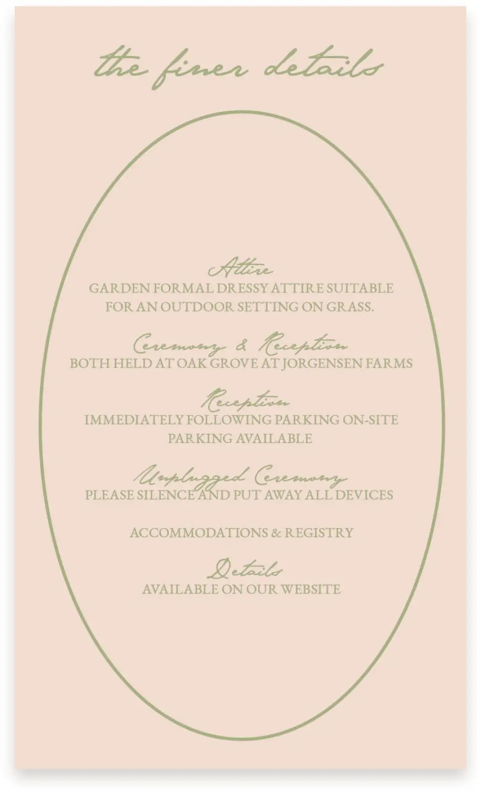 This is a  4" x 6.75" Enclosure Cards (Pocket Invitation) called Verdant Romance printed in full color with Gold foil on Premium Smooth paper