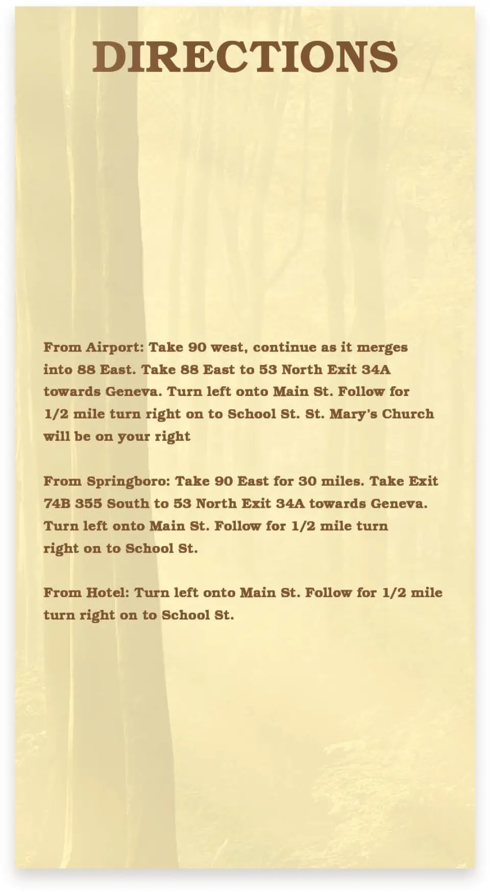 This is a  4" x 7.5" Information Cards (Pocket Invitation) called Carved in Love - Autumn printed in full color on Premium Smooth paper