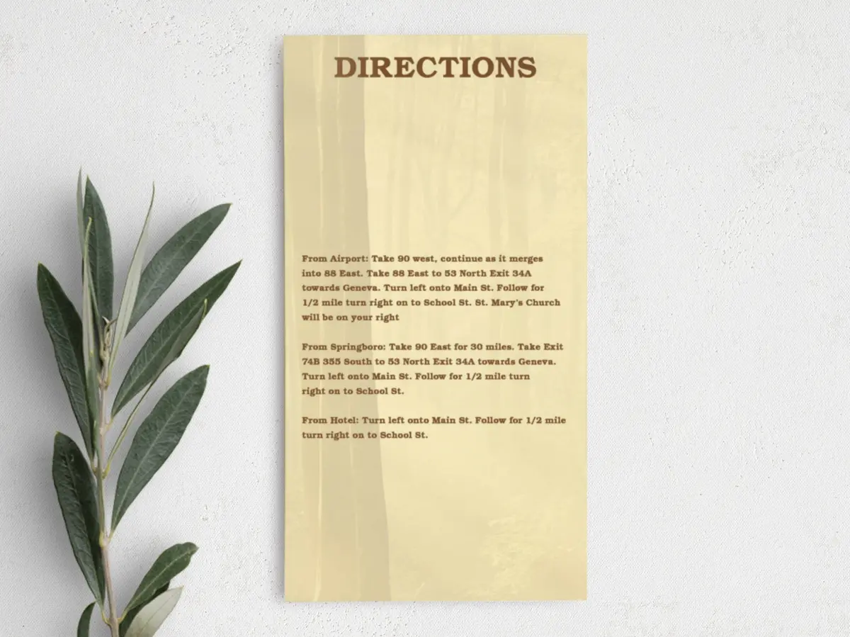 Step Information Card