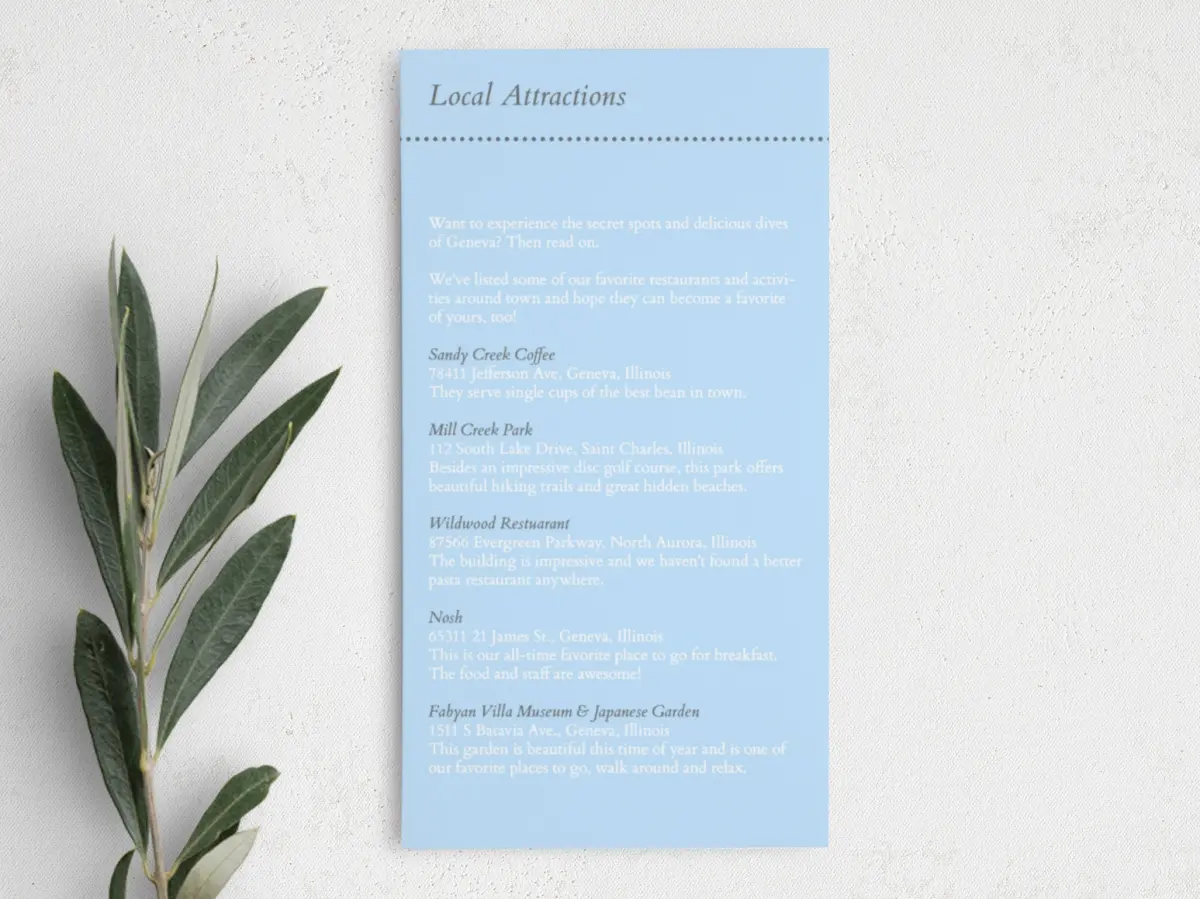 Step Information Card