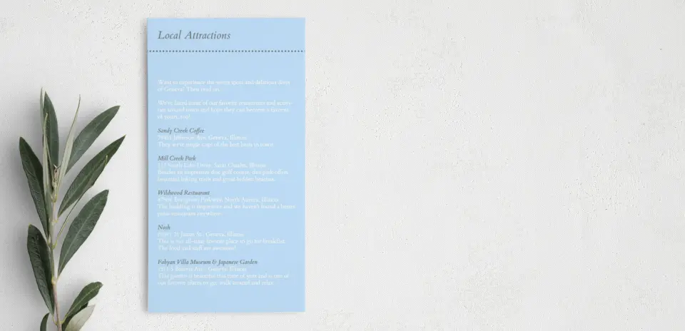 Step Information Card