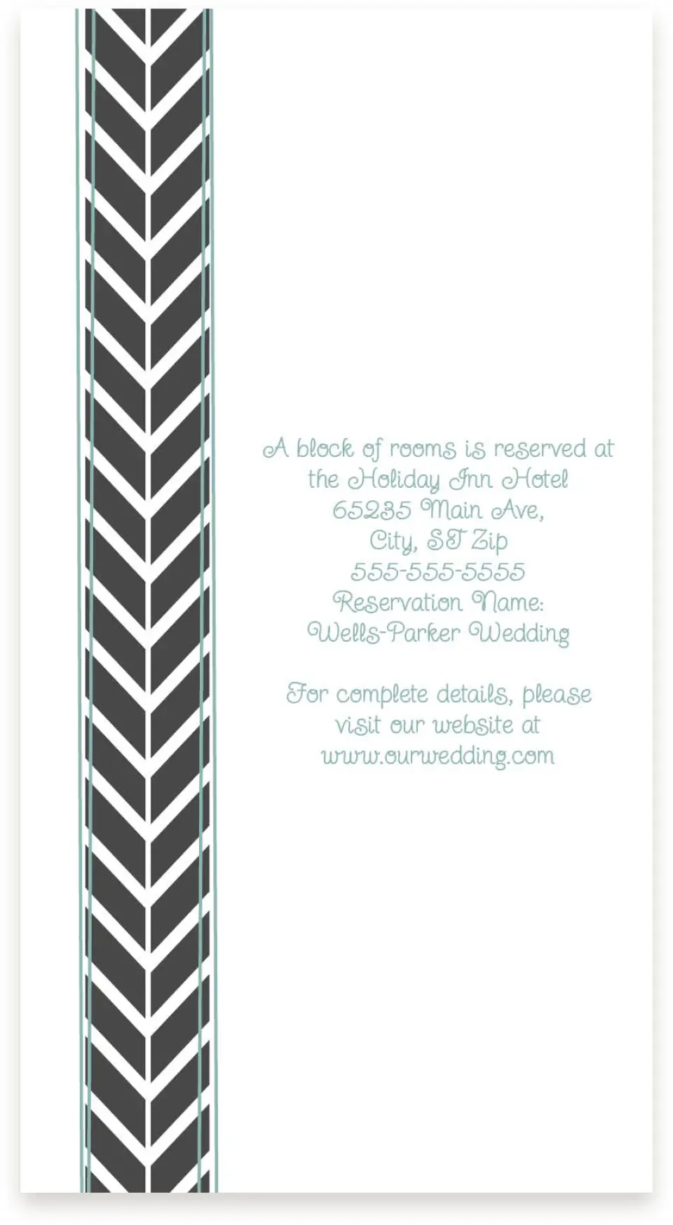 This is a  4" x 7.5" Information Cards (Pocket Invitation) called Forever Mine printed in full color on Premium Smooth paper