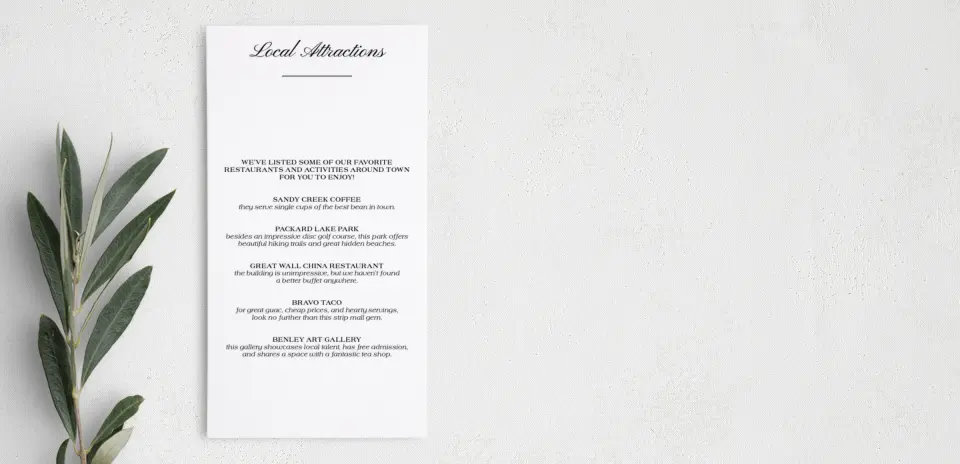 Step Information Card