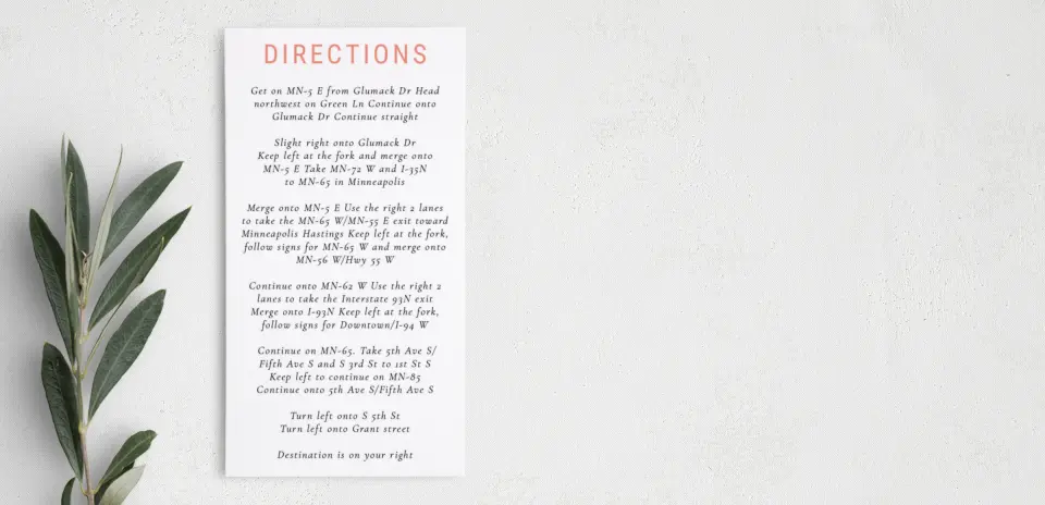 Step Information Card