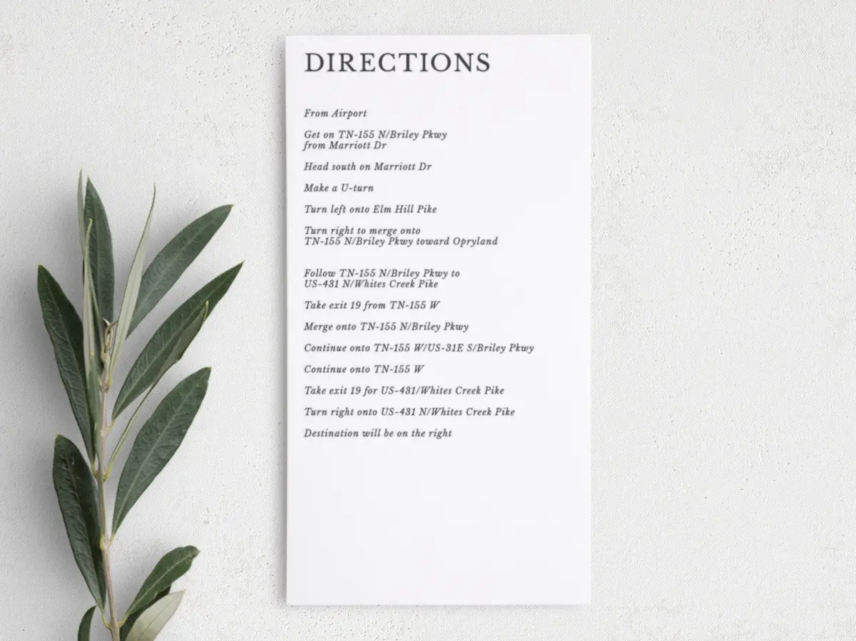 Step Information Card