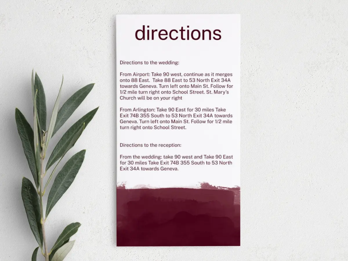 Step Information Card