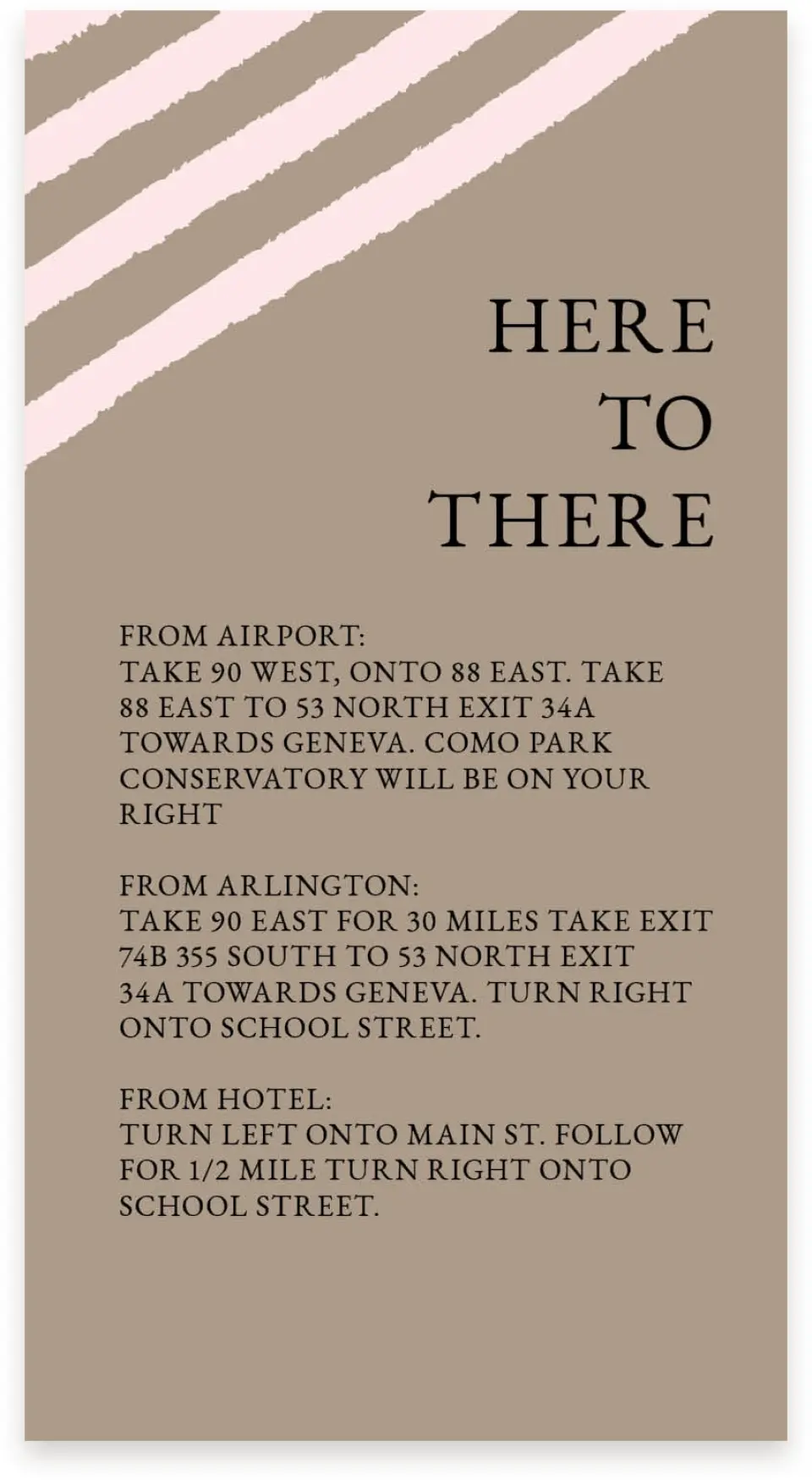This is a  4" x 7.5" Information Cards (Pocket Invitation) called Sweetened Stripes printed in full color on Premium Smooth paper