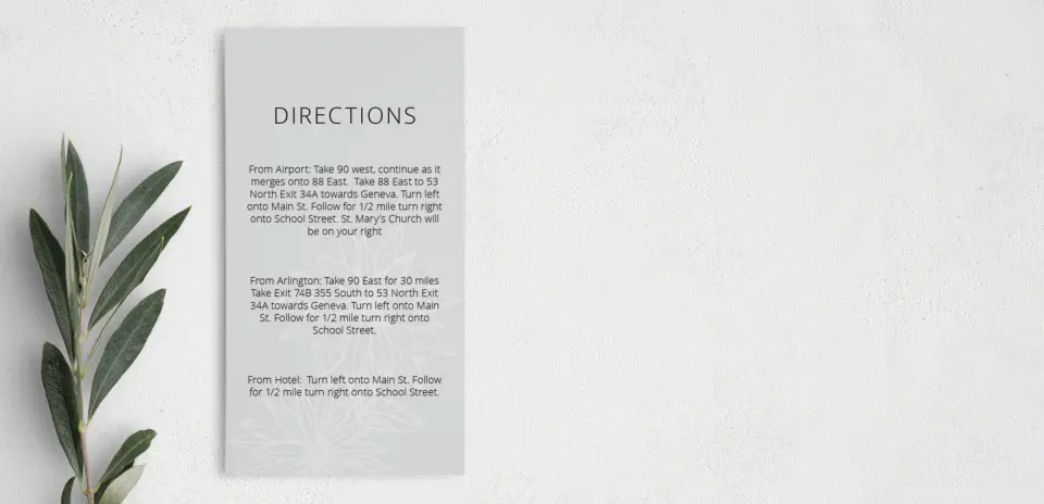 Step Information Card