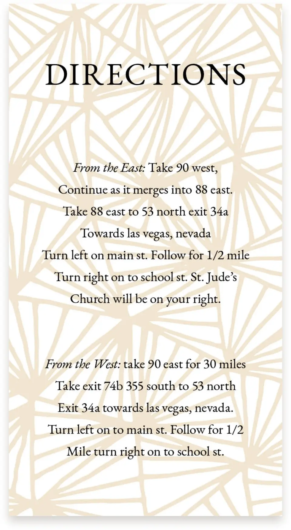 This is a  4" x 7.5" Information Cards (Pocket Invitation) called Devoted Deco printed in full color on Premium Smooth paper