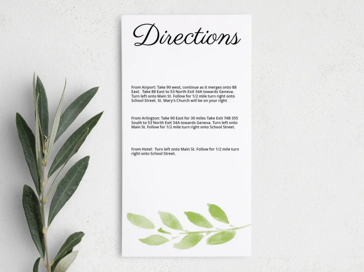 Step Information Card