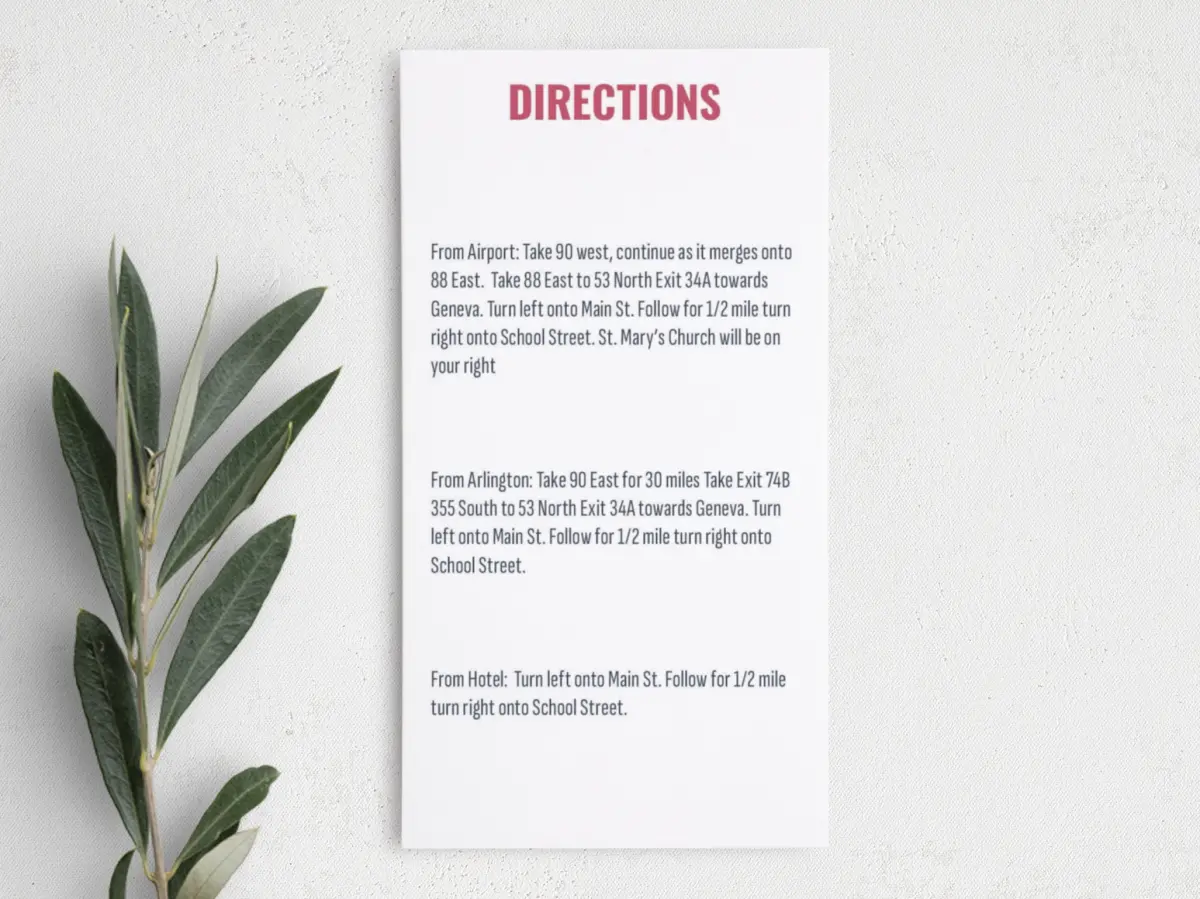Step Information Card