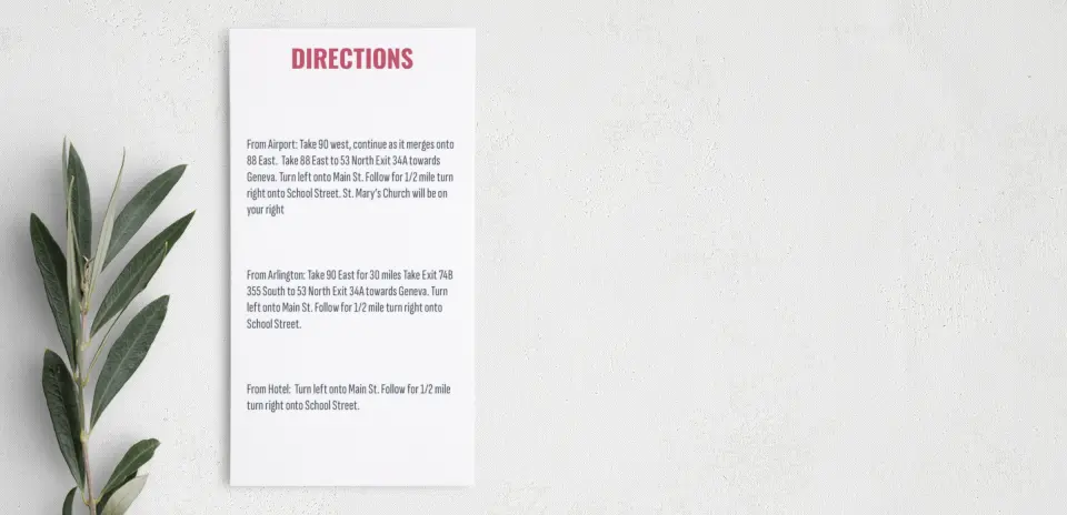 Step Information Card