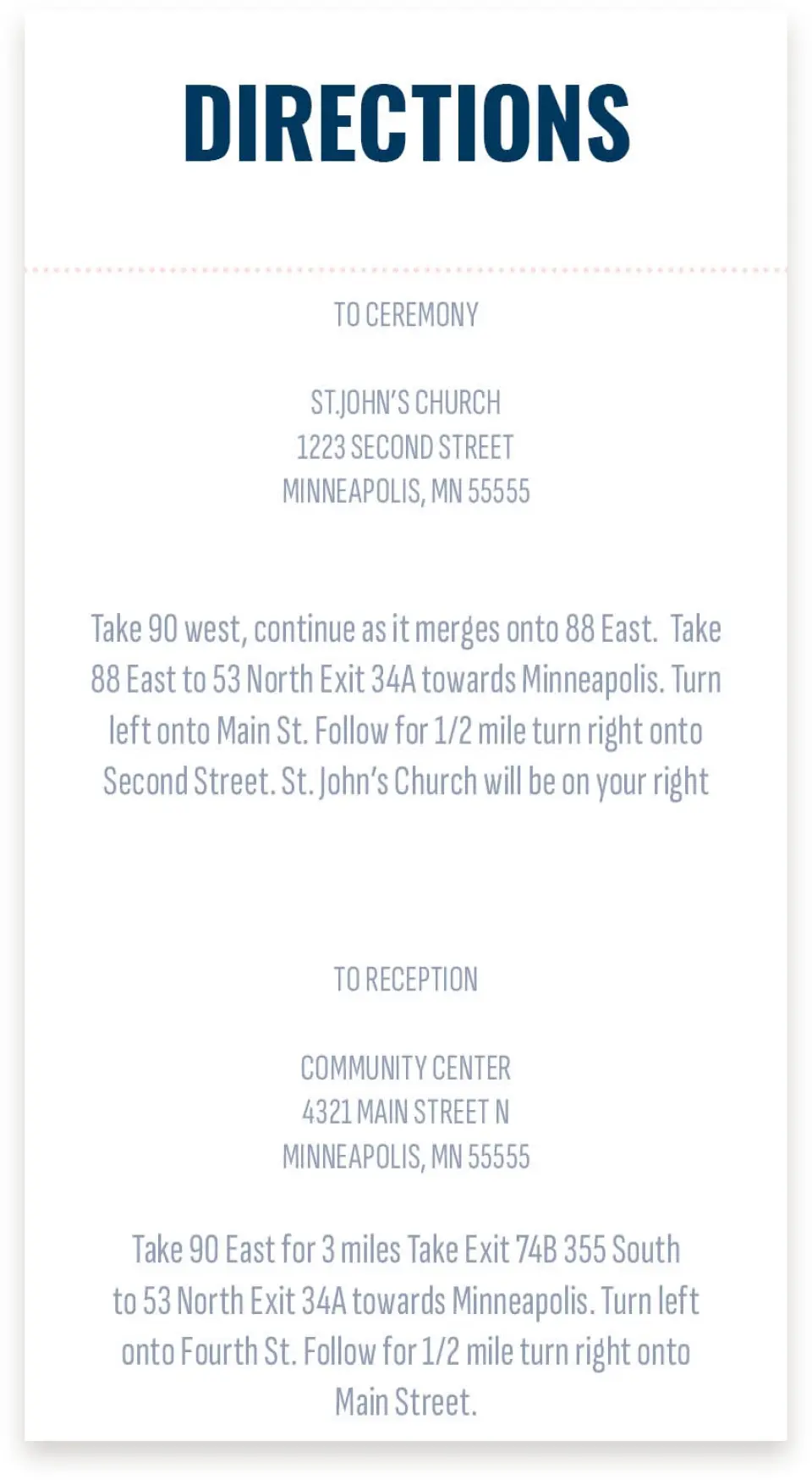 This is a  4" x 7.5" Information Cards (Pocket Invitation) called Modernist Monogram printed in full color on Premium Smooth paper