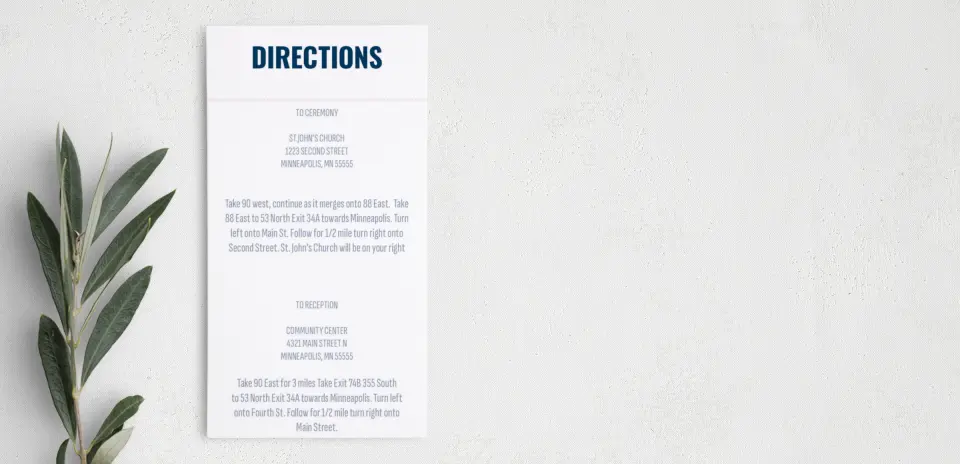 Step Information Card