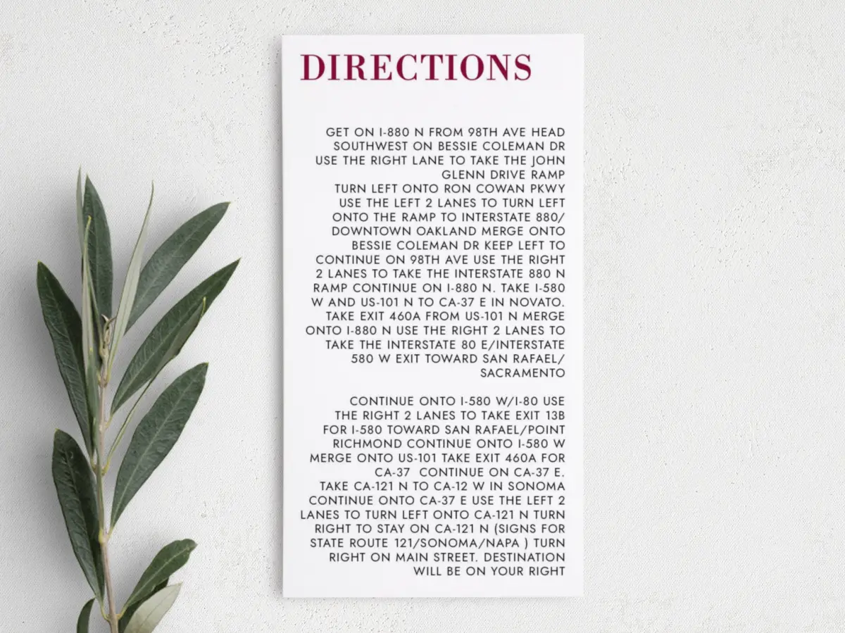 Step Information Card