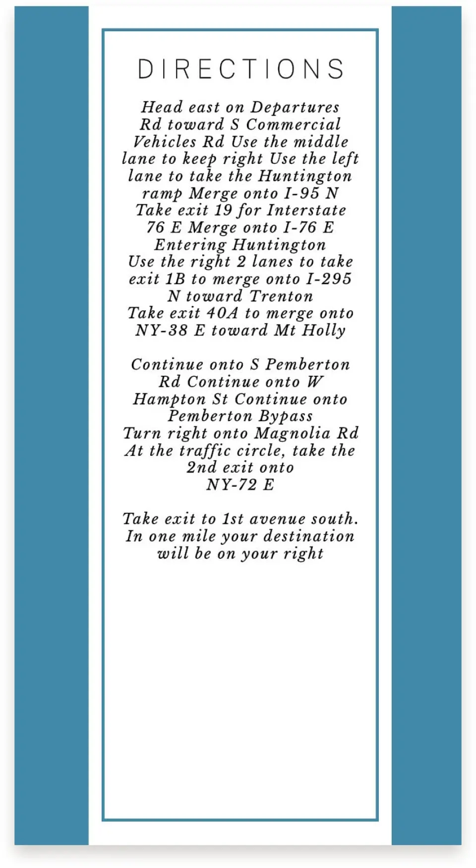This is a  4" x 7.5" Information Cards (Pocket Invitation) called Modern Brush printed in full color on Premium Smooth paper
