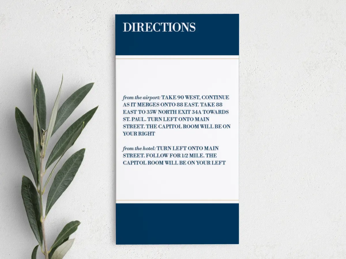 Step Information Card