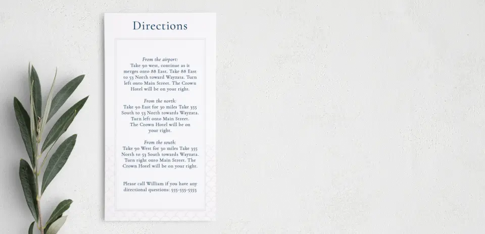 Step Information Card