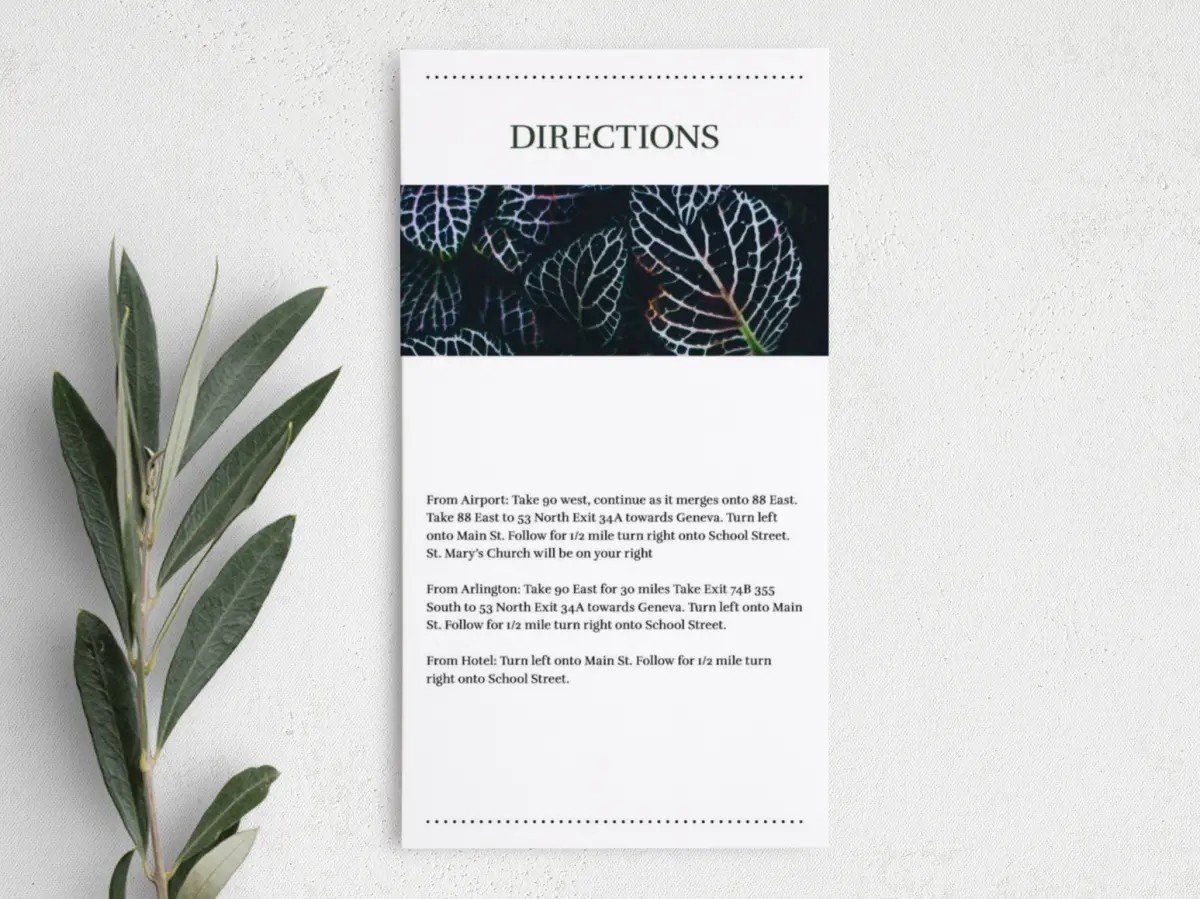 Step Information Card