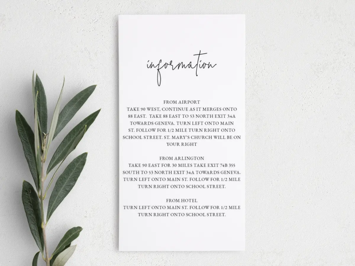 Step Information Card