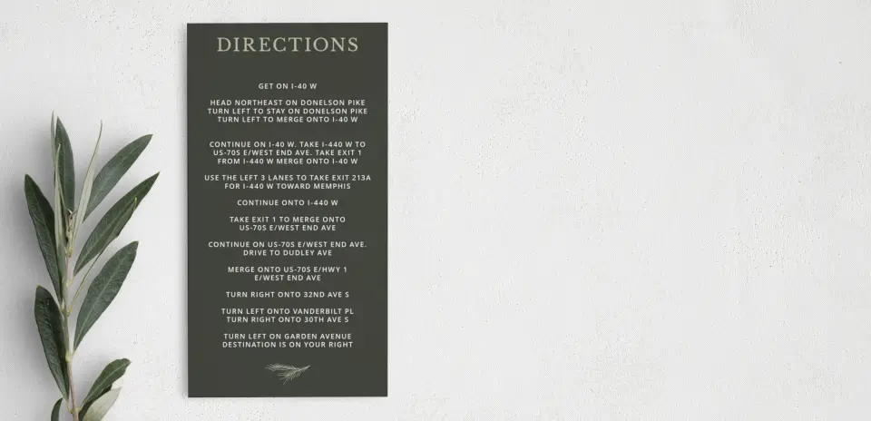 Step Information Card