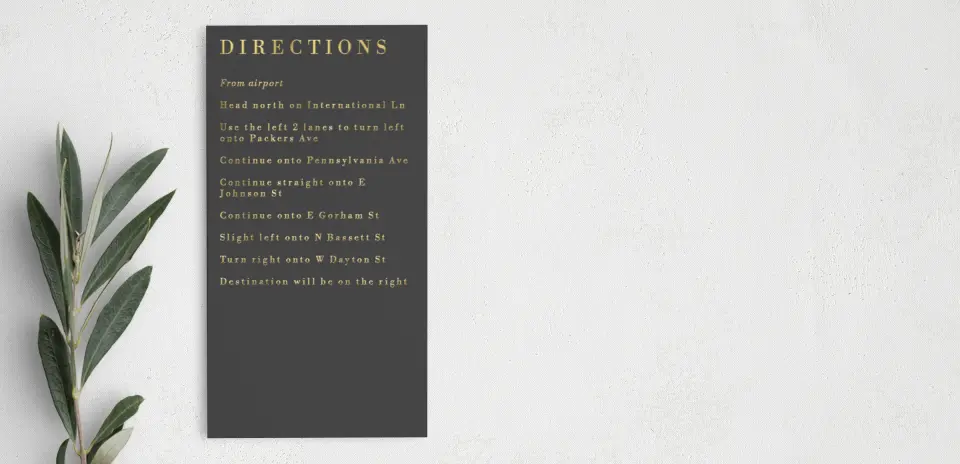 Step Information Card