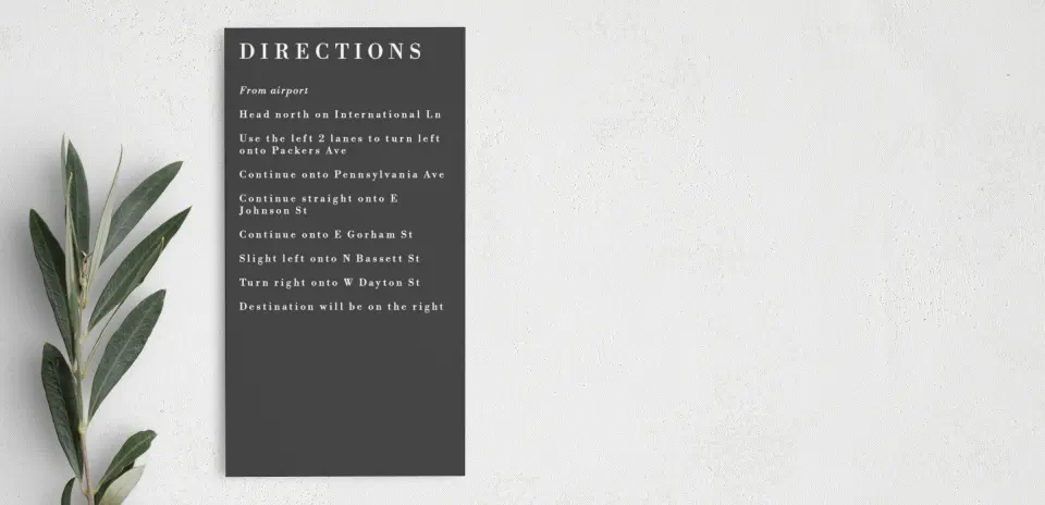 Step Information Card