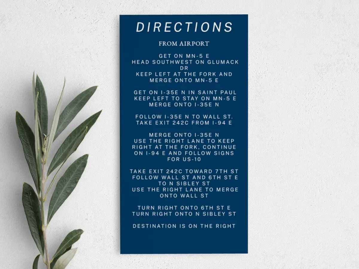 Step Information Card